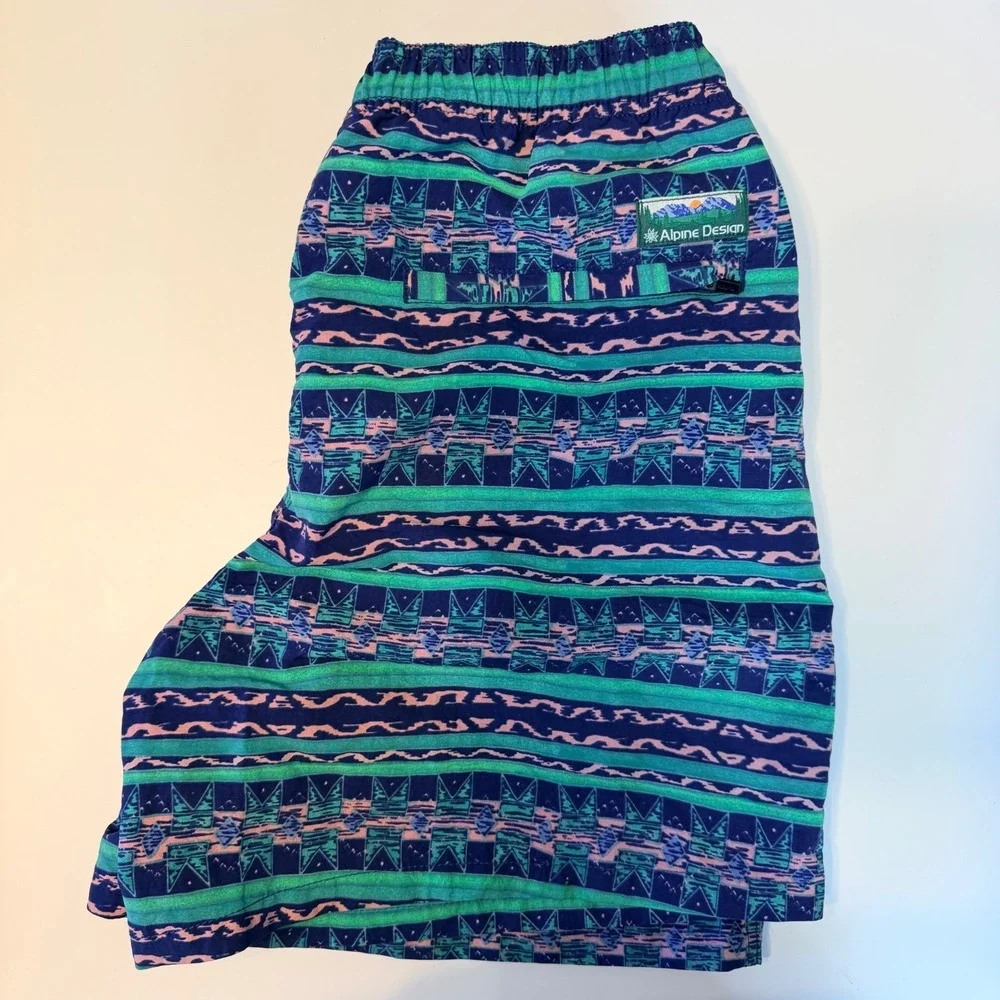 NWT Alpine Design Mens Swim Trunks Blue Horizon Lined 5